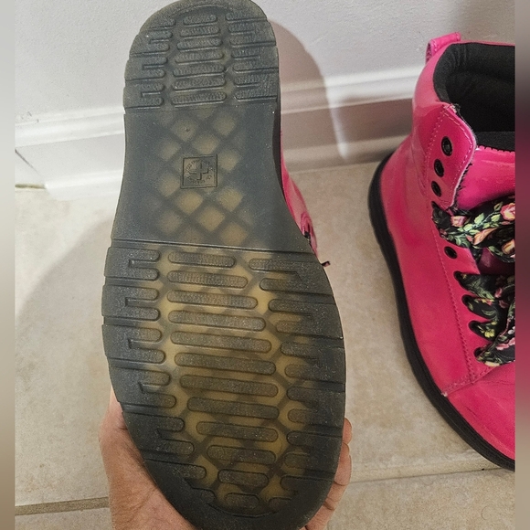 Rare Dr Martens Combat Boot Barbie Core Hot Pink Mix Style Womens US 9 EU 41 - Picture 13 of 15